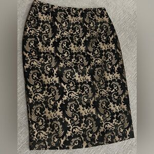 Worthington gold and black pencil skirt. Size 10
